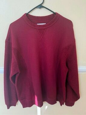 Aerie Burgundy Crewneck Sweatshirt